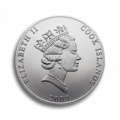 Платиновая монета 100 долларов "Корабль" 2009г, 31,1г, Pt 9995